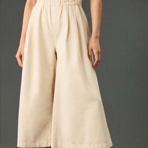ANTROPOLOGIE PILCRO Women's Cream Wide-Leg Pants